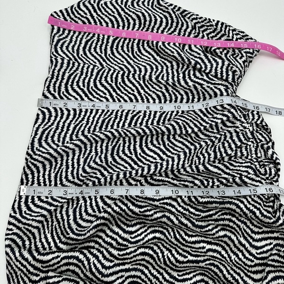 Cinq A Sept Christel One-Shoulder Asymmetric Silk Zebra Print Dress NWOT - Picture 5 of 7